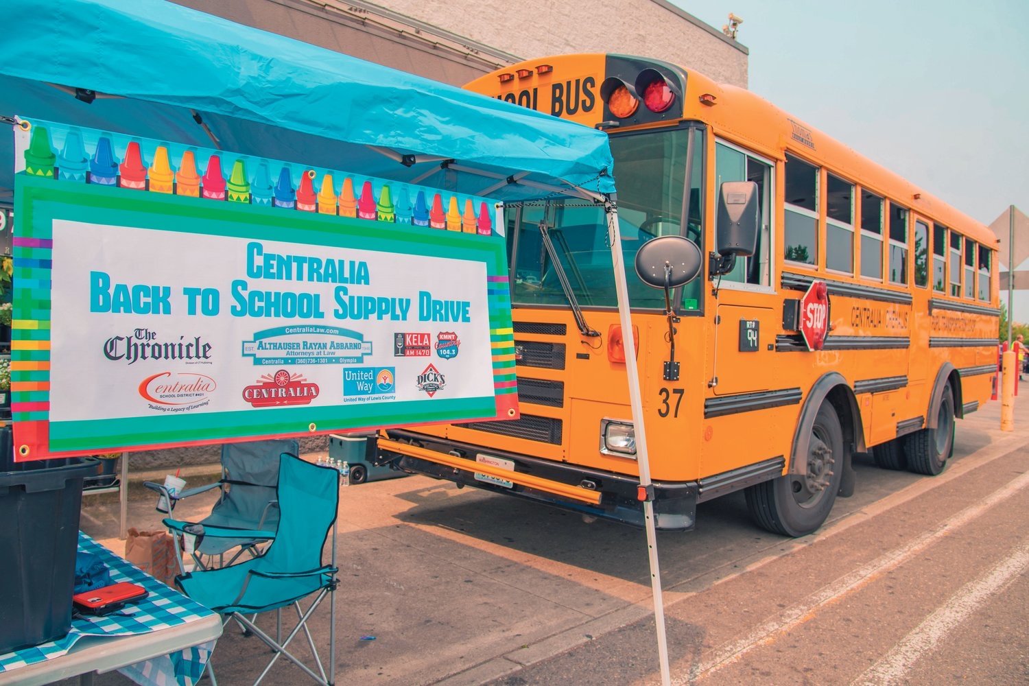 Althauser Rayan Abbarno helped organize the Centralia Back to School Supply Drive and partnered with a variety of businesses and organizations like the United Way of Lewis County to collect and distribute back- to-school supplies.